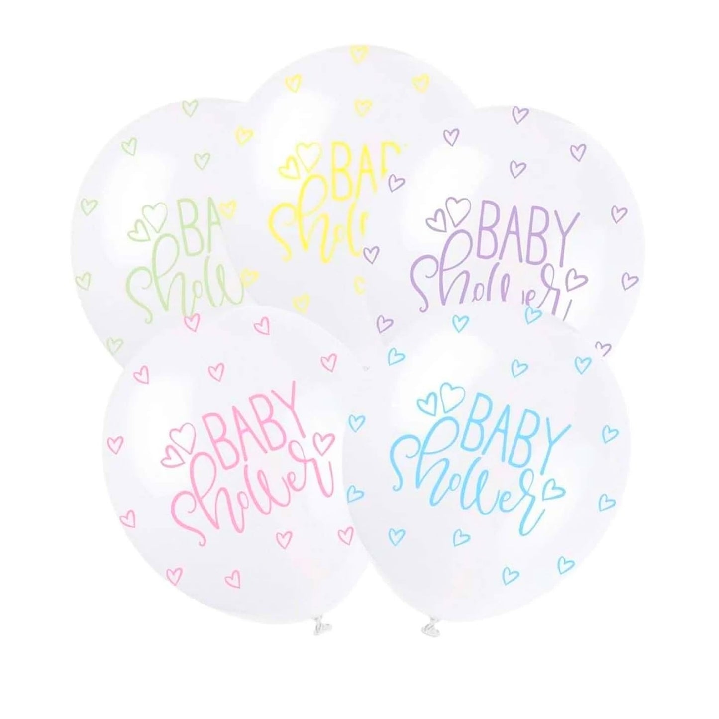 Pastel Multicoloured Baby Shower Balloons