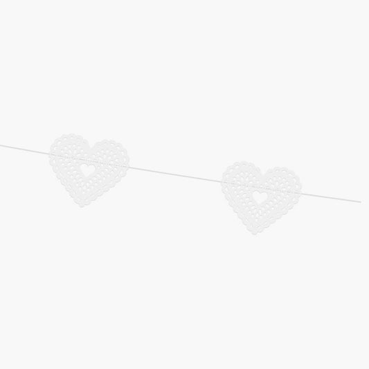 White Heart Garland