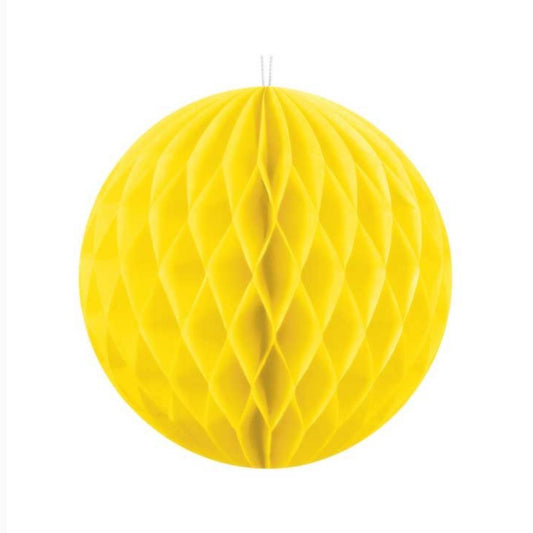 Yellow Hanging Honeycomb Ball - 10cm