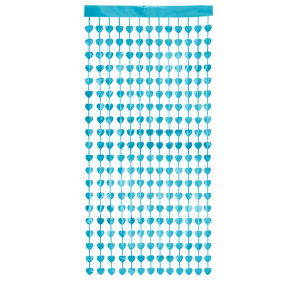 Blue Heart Door Curtain