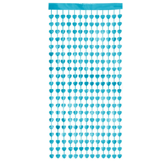 Blue Heart Door Curtain