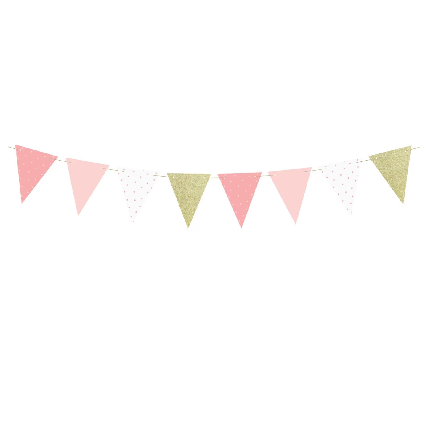 Pink, White & Gold Bunting