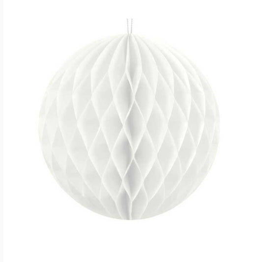 White Hanging Honeycomb Ball - 10cm