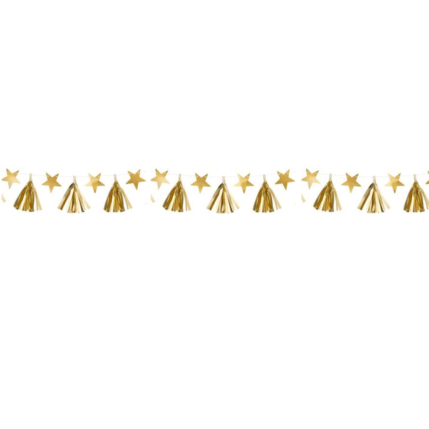 Gold Star Tassel Garland