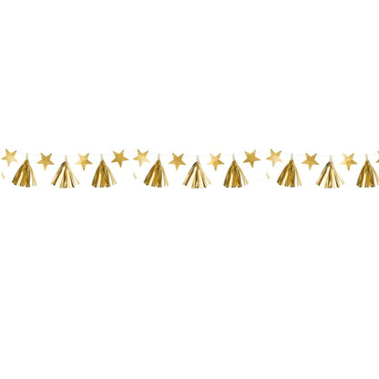 Gold Star Tassel Garland