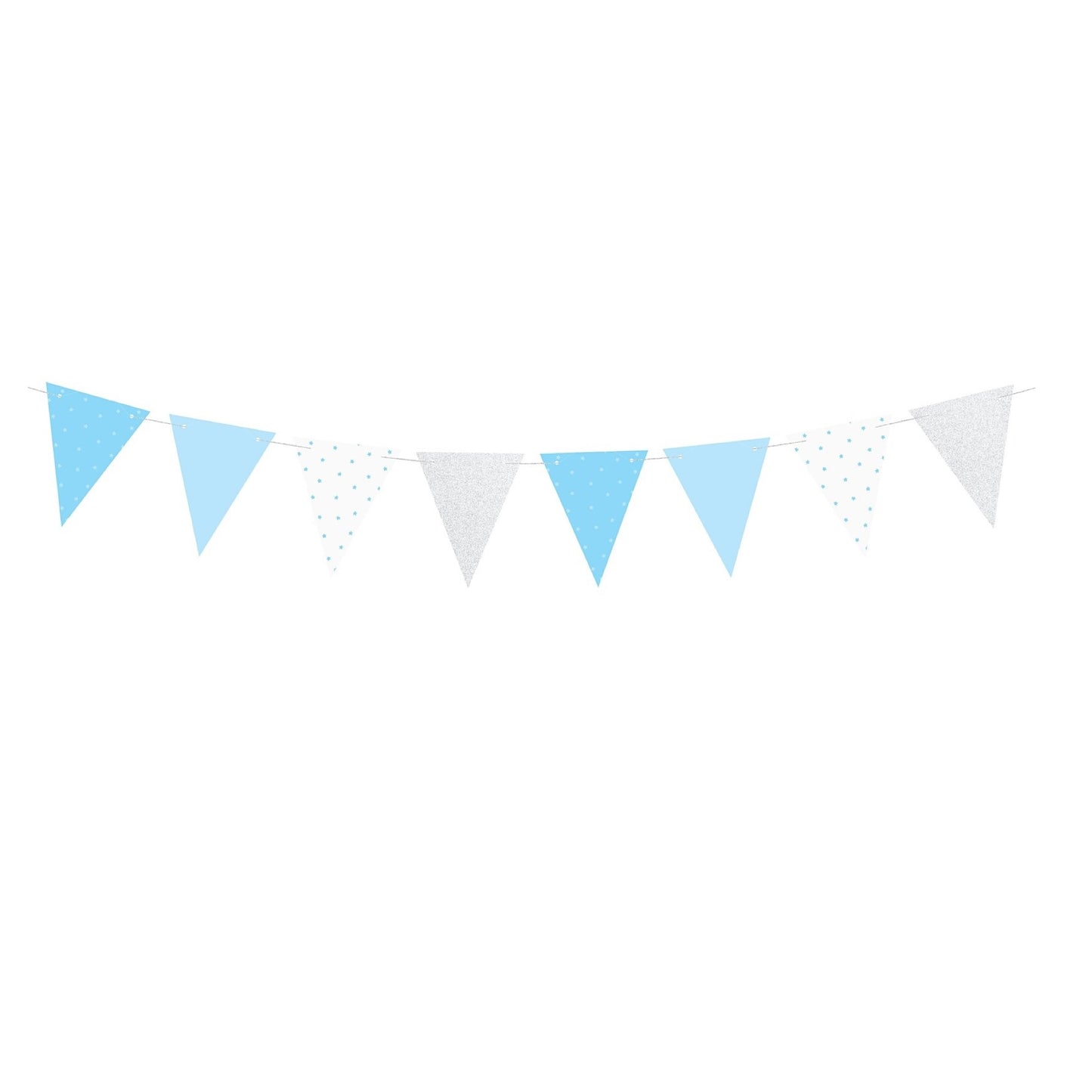 Blue, White & Silver Star Bunting