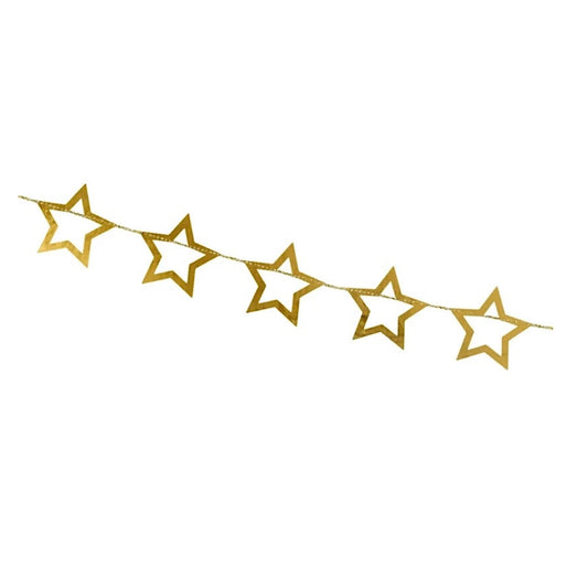 Hollow Gold Star Foil Garland