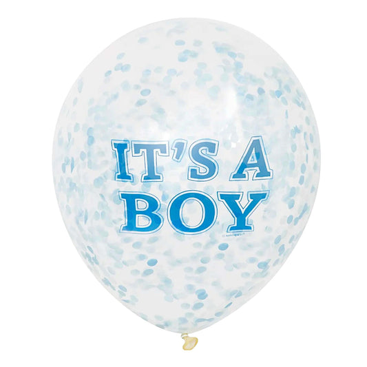 It's A Boy Confetti Balloons