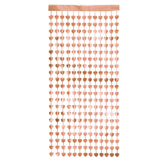 Rose Gold Heart Door Curtain