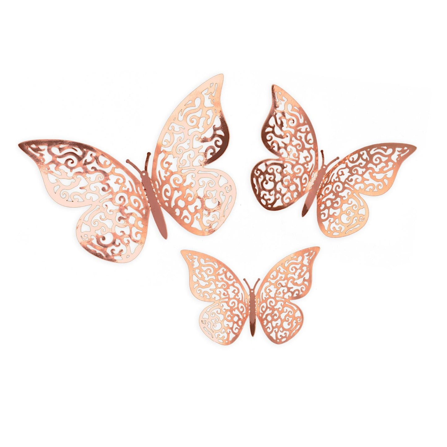 Rose Gold Adhesive Butterflies