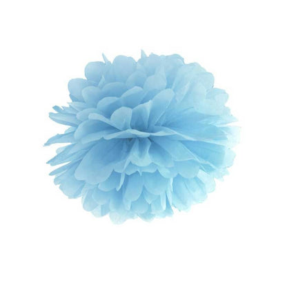 Light Blue Hanging Pom Pom