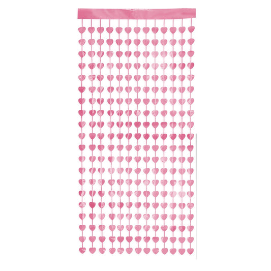 Pink Heart Door Curtain