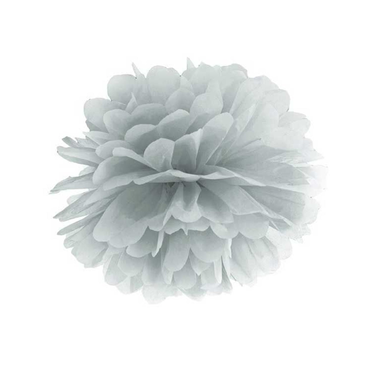 Silver Hanging Pom Pom - 35cm