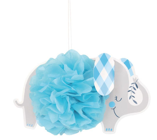 Blue Elephant Pom Poms