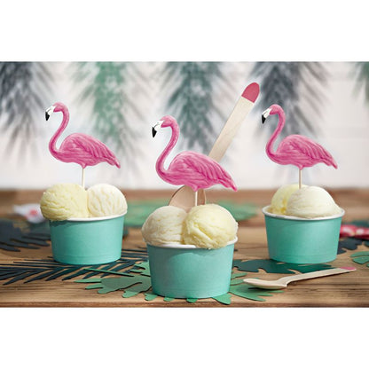 6 Flamingo Cake Toppers