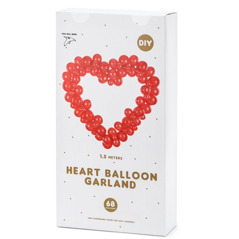 Red Heart Balloon Garland Kit