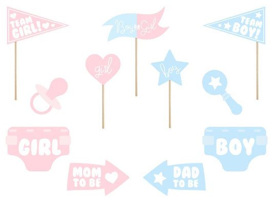 Gender Reveal Photo Props