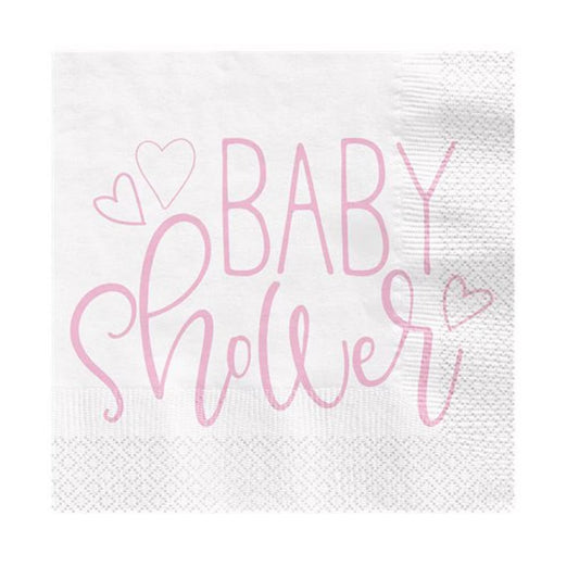 Pink Baby Shower Napkins