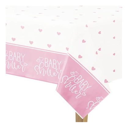 Pink Baby Shower Table Cover