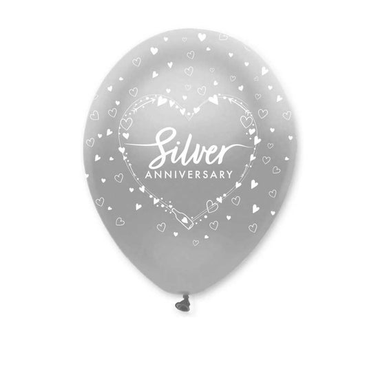 Silver Anniversary Balloons