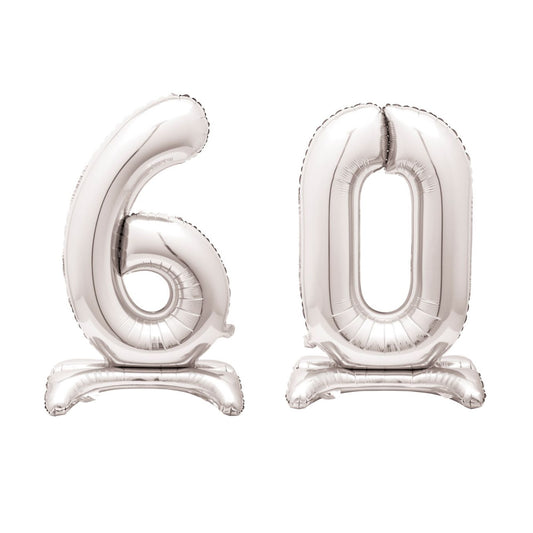 Silver 60 Standing Balloons