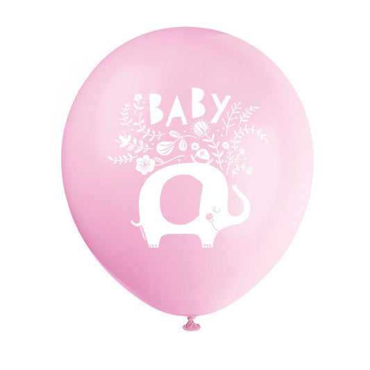 Pink Elephant Baby Balloons