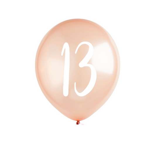 13th Birthday Rose Gold Balloons