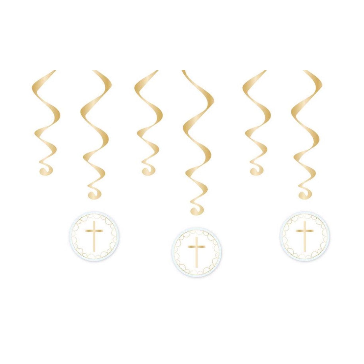 Blue Cross Swirl Decorations