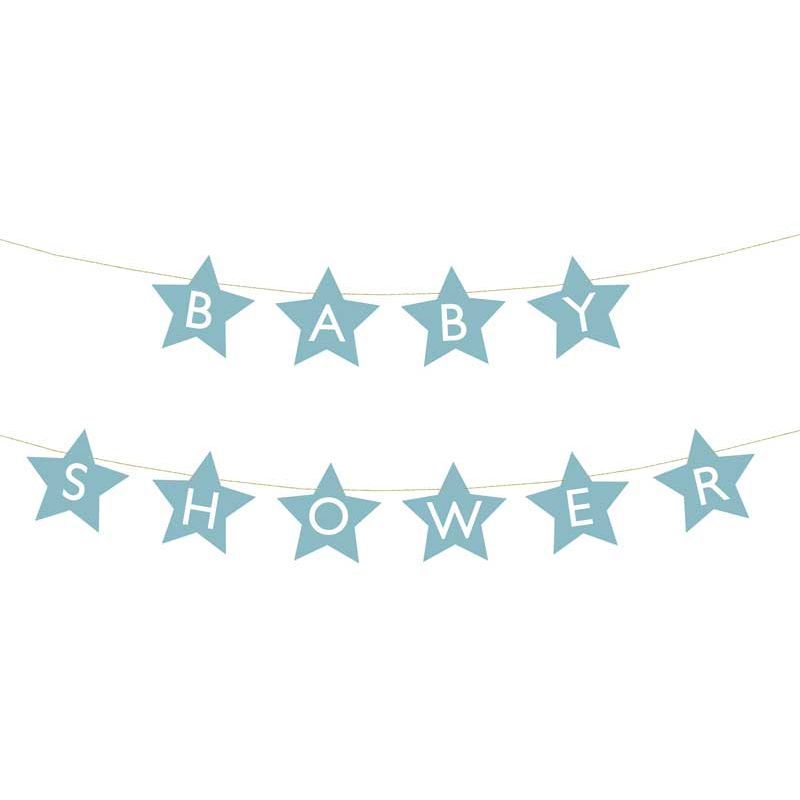 Blue Baby Shower Star Garland