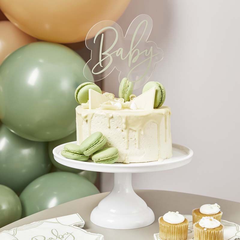 Sage Baby Cake Topper