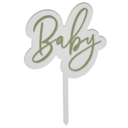 Sage Baby Cake Topper