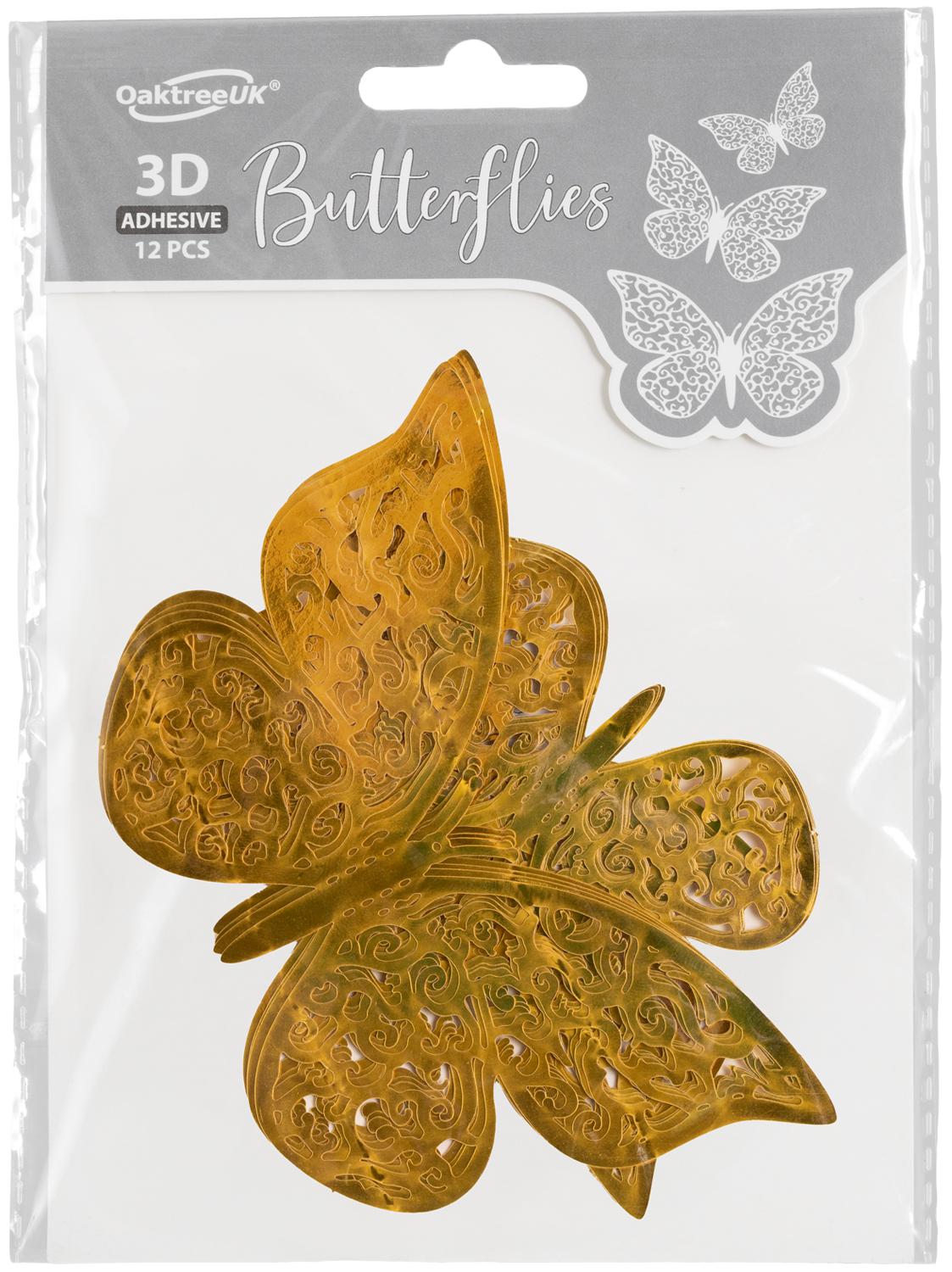 Gold Adhesive Butterflies