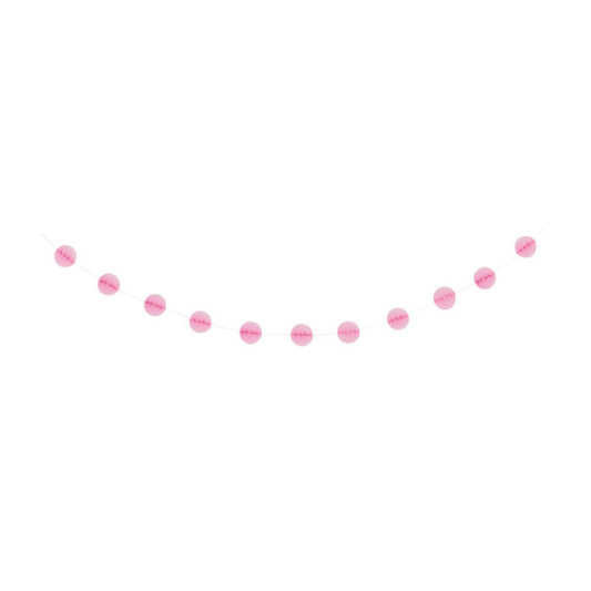 Light Pink Honeycomb Ball Garland