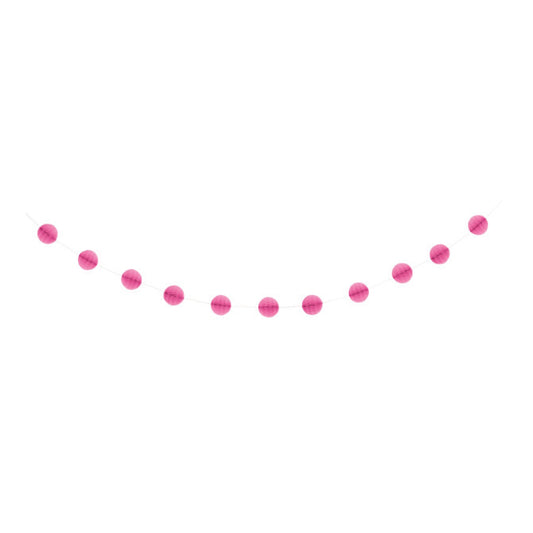 Pink Honeycomb Ball Garland