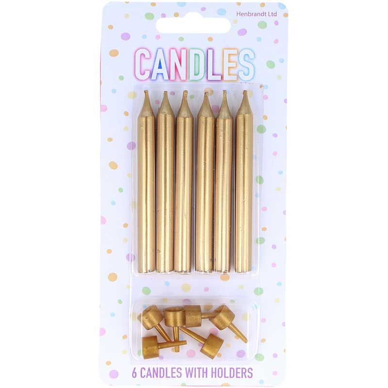 6 Gold Candles