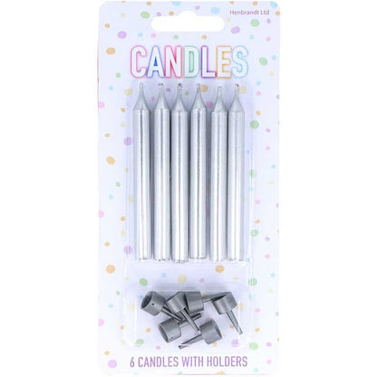 6 Silver Candles