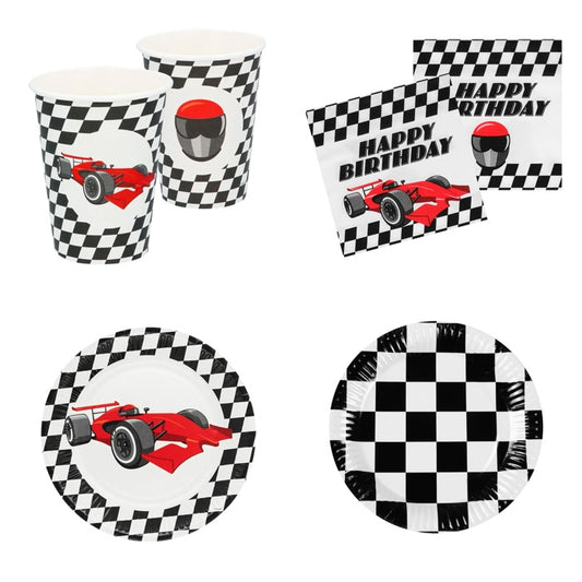 Racing Happy Birthday Tableware Kit