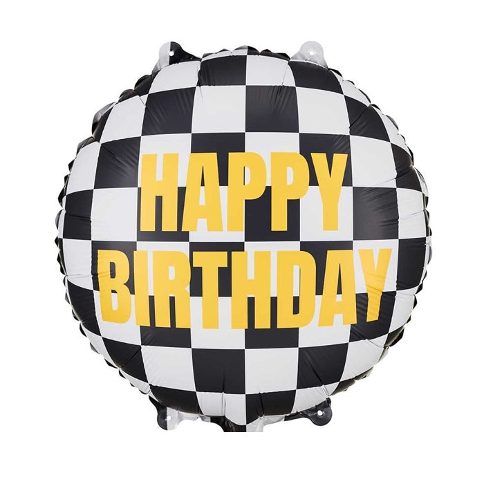 Chequered Happy Birthday Balloon