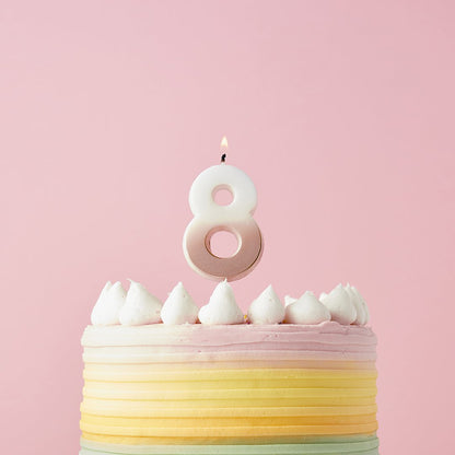 Rose Gold Ombre Numbers 0-9 Candles