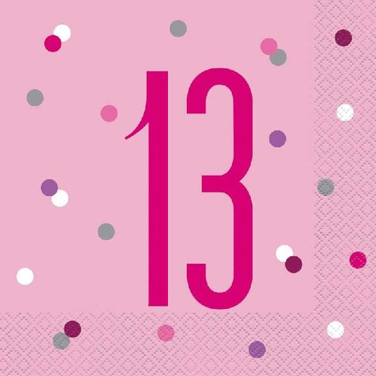 13th Birthday Pink Napkins