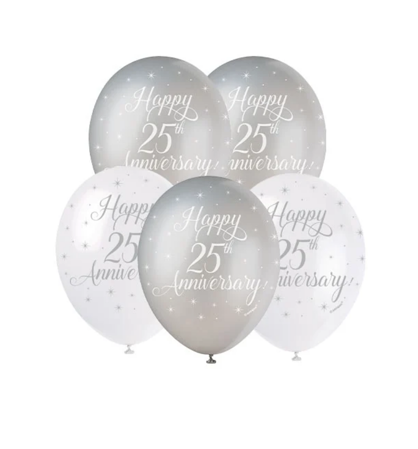 Silver Anniversary Balloons