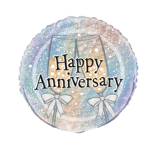 Happy Anniversary Holographic Balloon