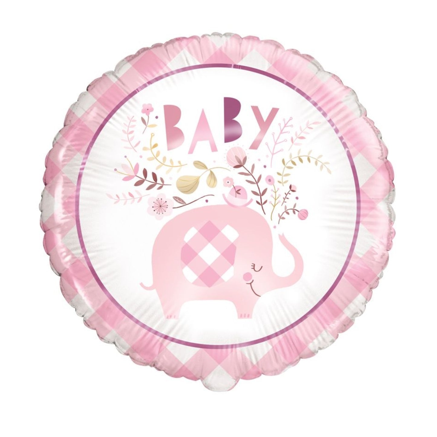 Pink Baby Elephant Foil Balloon