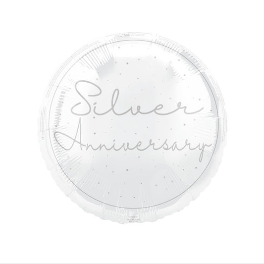 Silver Anniversary Foil Balloon