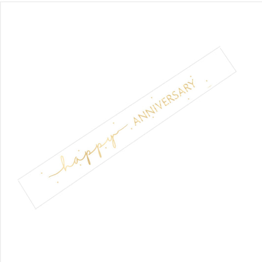 Gold Happy Anniversary Foil Banner