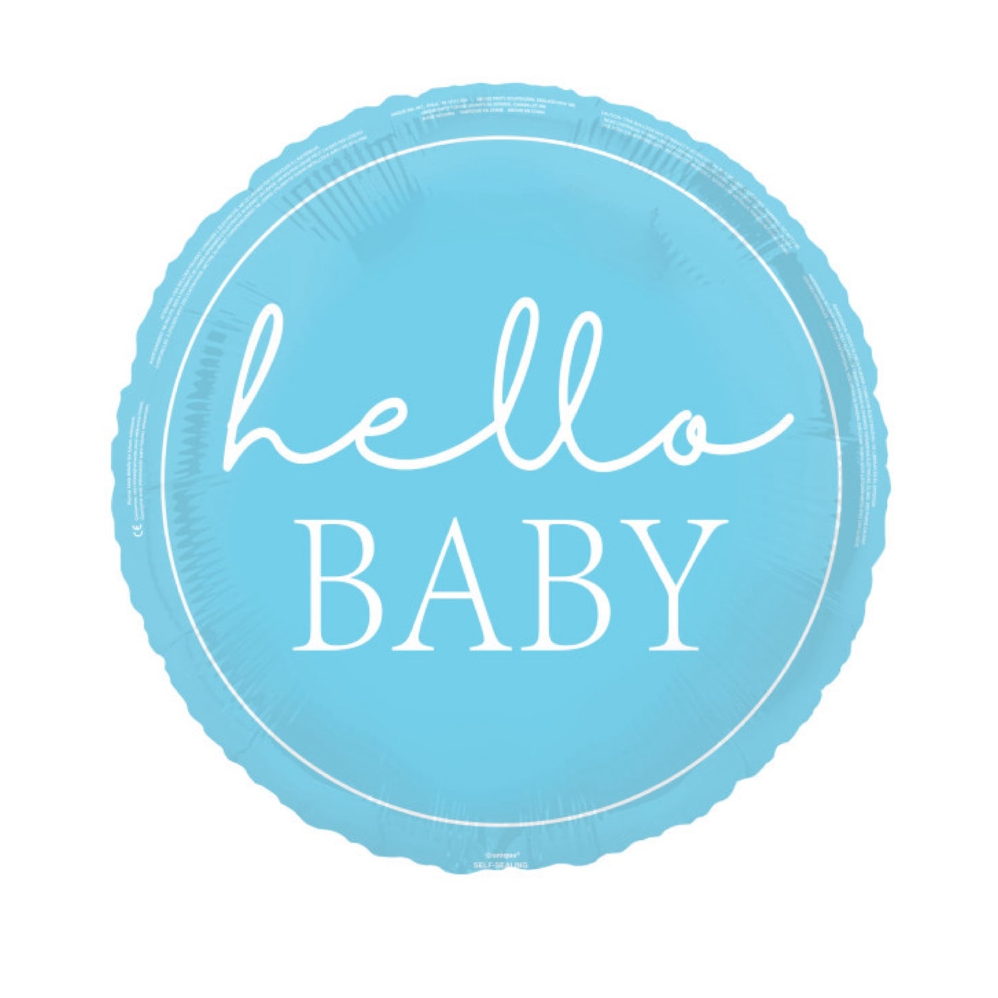 Blue Hello Baby Foil Balloon