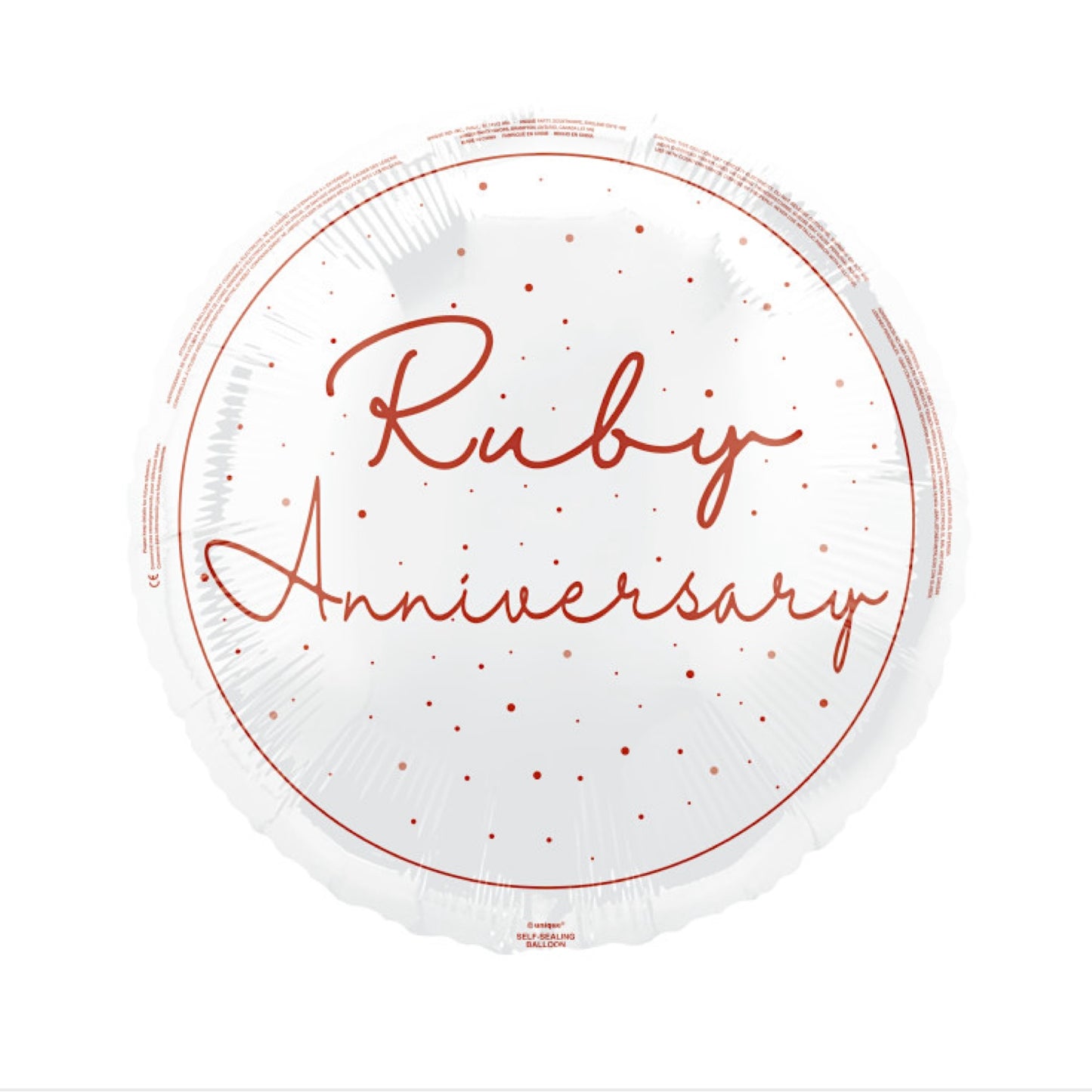 Ruby Anniversary Foil Balloon