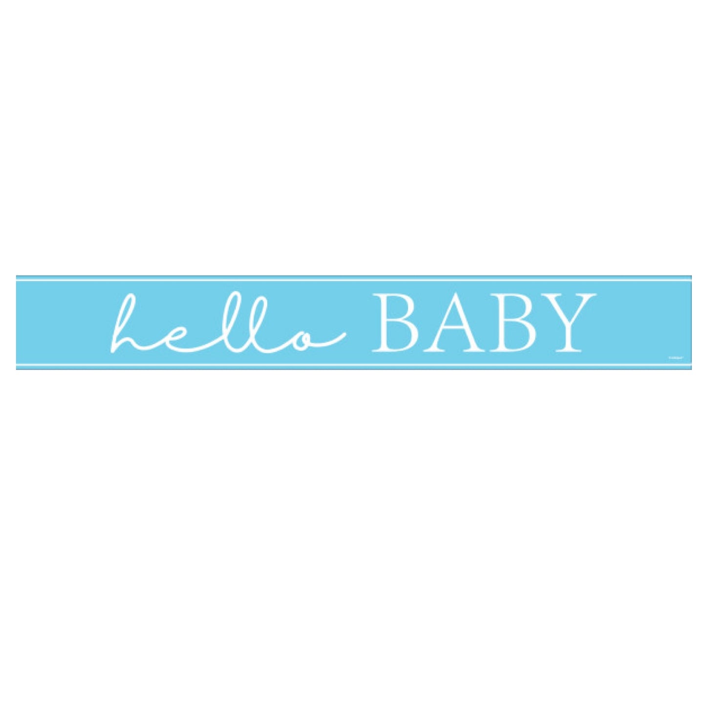 Blue Hello Baby Banner