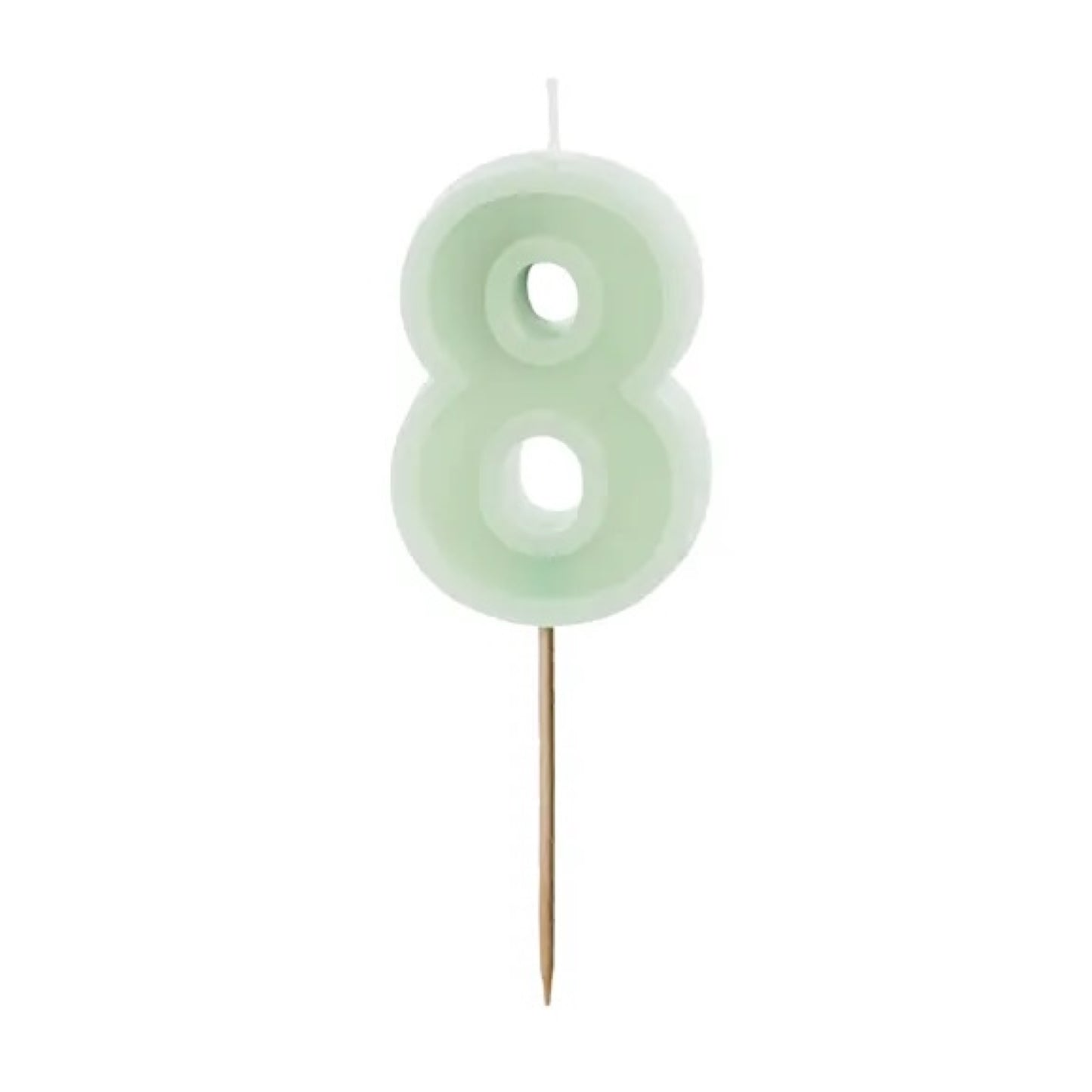 Pastel Green Numbers 0-9 Candles