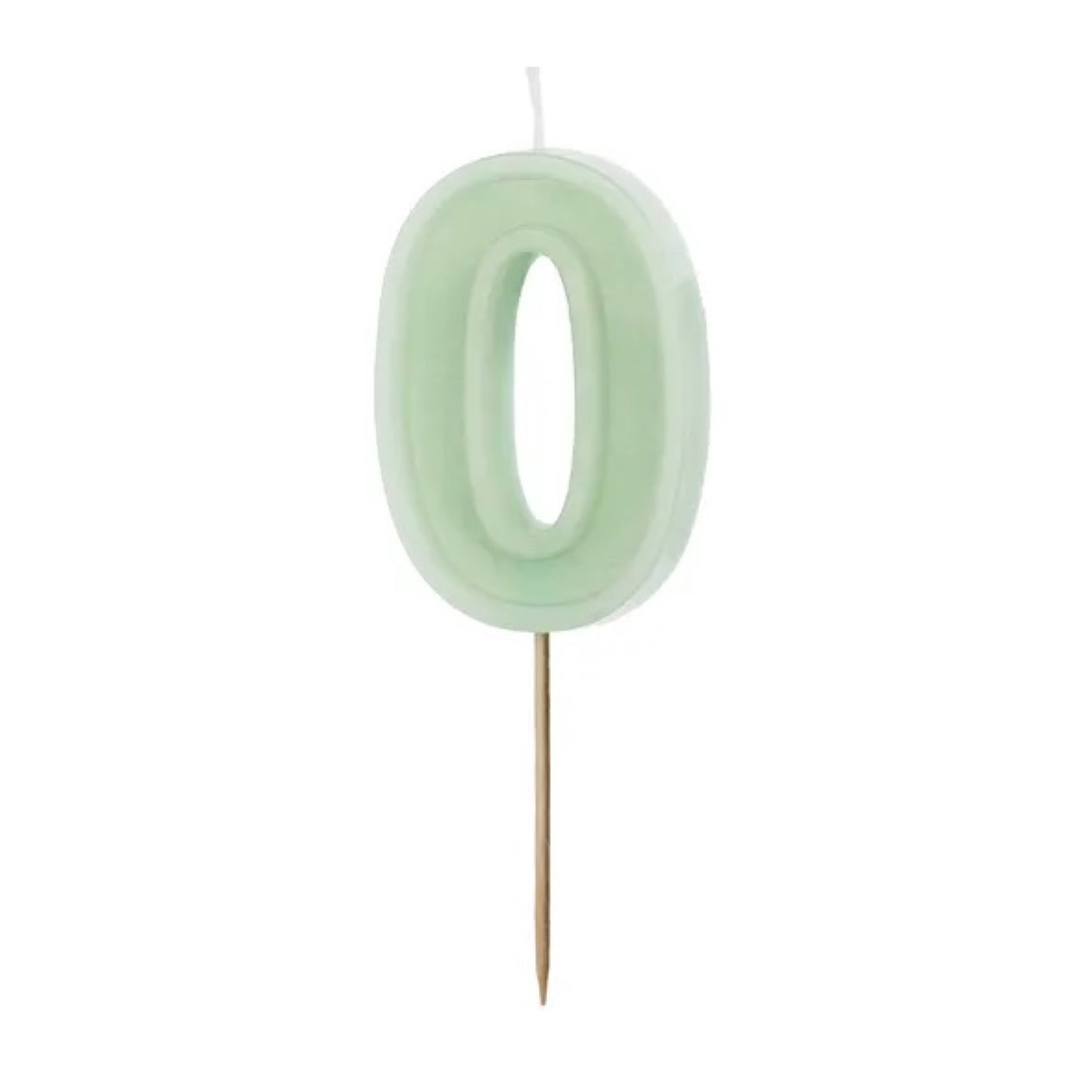 Pastel Green Numbers 0-9 Candles